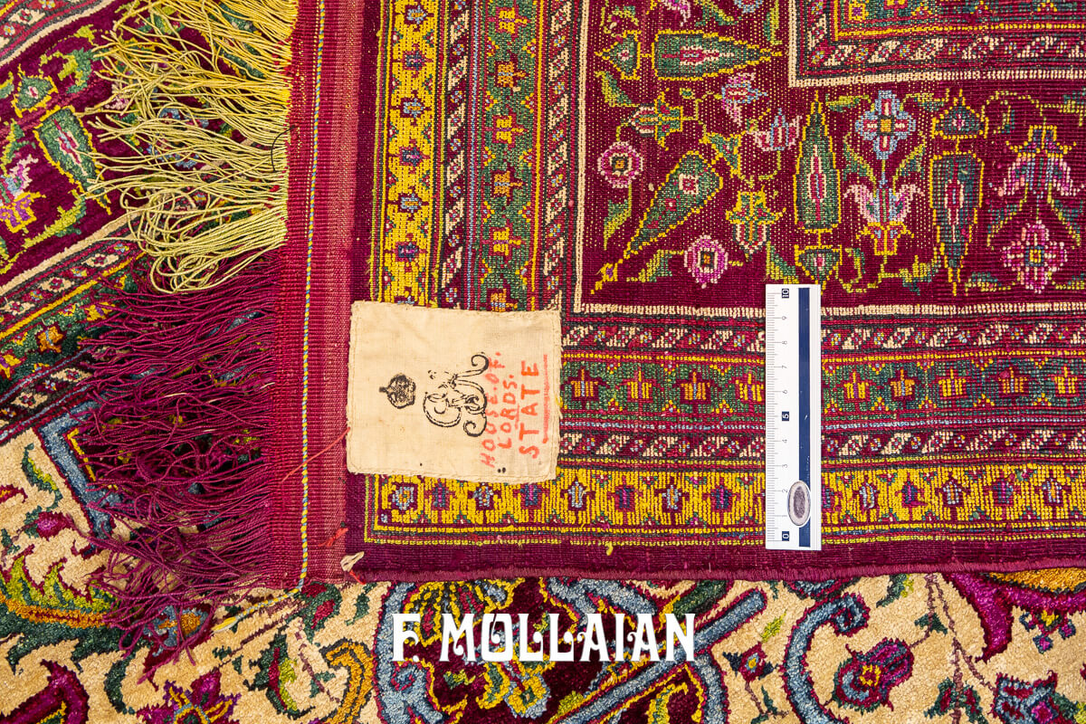 Rare Rug Farahan Silk Signed “Zel Al-Soltan” n°:705694